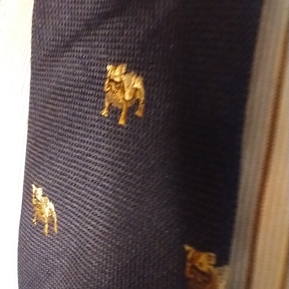 Silk Necktie with Bulldogs on a Navy background from Jos A Bank - Picture 11 of 15